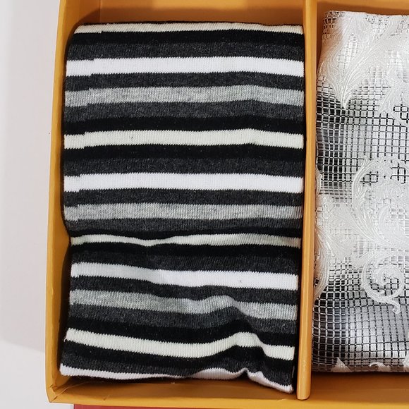 Robert Lewis Silver Bow Tie Hanky Socks Box 3 Set - Picture 4 of 7